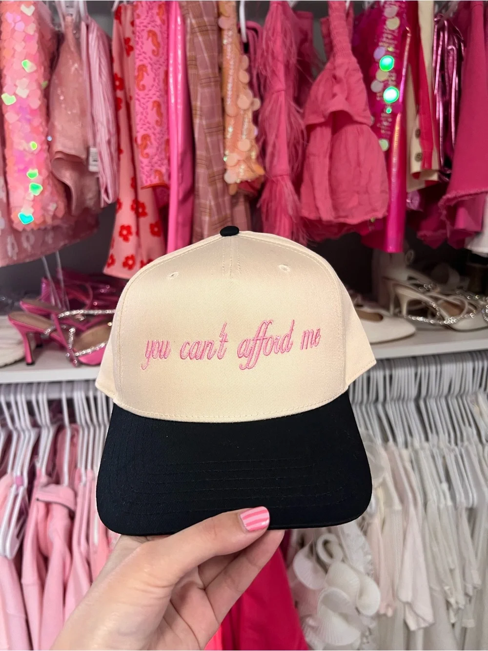 NWOT- ‘you can't afford me' Embroidered Baseball Cap